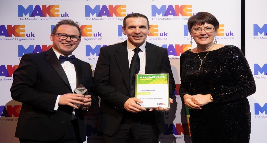 Cleveland Bridge UK strikes gold at manufacturing award for health & wellbeing commitment