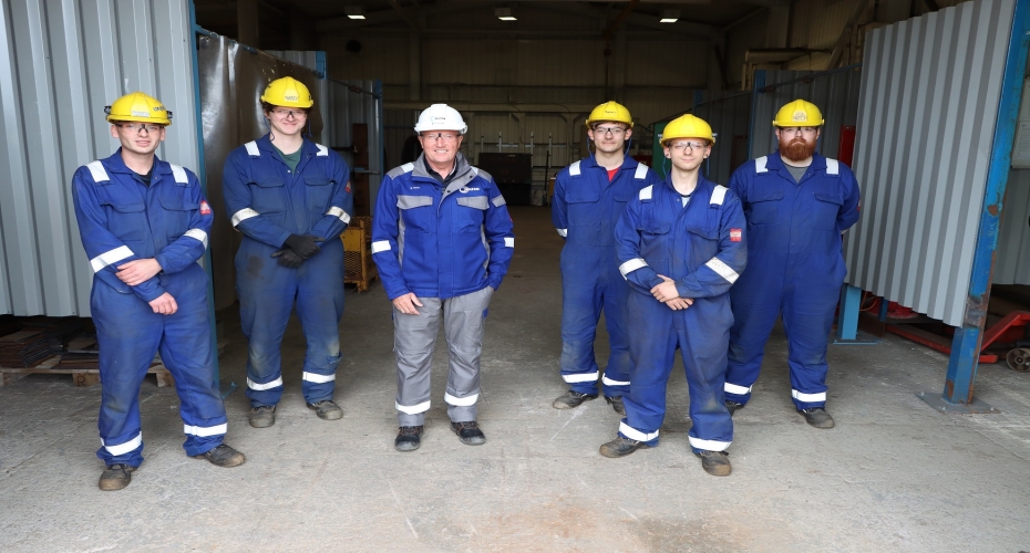 Apprentices head to the shop floor after rapid progress through welding qualification